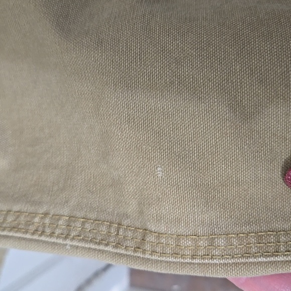 Men's BERNE WORK PANTS 32W×34L Good SHAPE!! SEE PICS!! STRONG DURABLE TAN - Picture 7 of 9